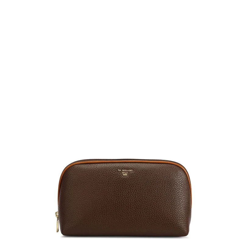Da Milano Mocha Wax Leather Multi Pouch - Mocha  | Best Price UAE